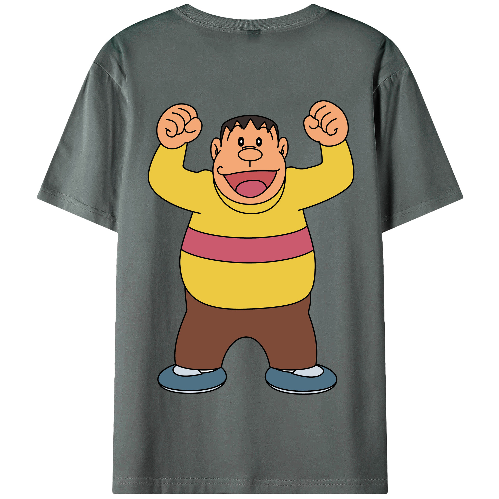 （画像用） ドラえもん 剛田武 Doraemon Gouta Takeshi 綿100％半袖Tシャツ（背面プリント）